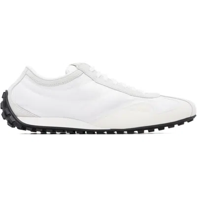 Balmain White Racing Low Sneakers