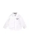 Balmain White Shirt For Baby Boy With Logo In White