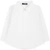 Balmain White Shirt For Baby Boy With Logo In White