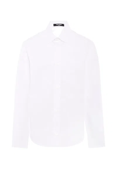 Balmain Kids' White Shirt For Boy With Logo