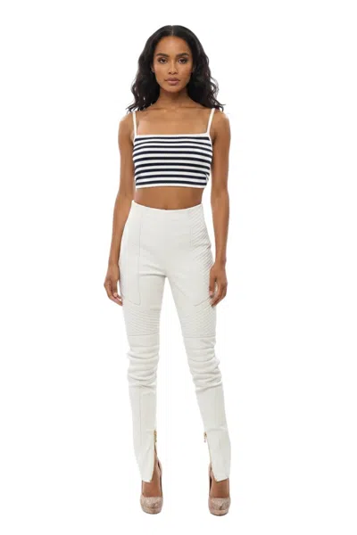 Balmain White Skinny Flat Front Pants