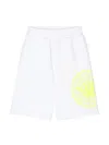 Balmain Coin-print Cotton Shorts In White
