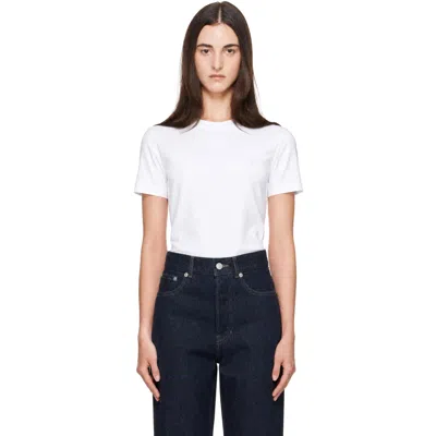 Balmain White S/s Mini Embroidered Jersey T-shirt