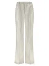 Balmain Striped Pants In White