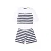 Balmain White Suit For Baby Boy With Logo In White