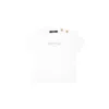 Balmain White T-shirt For Baby Girl With Gold Logo In White