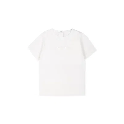 Balmain White T-shirt For Baby Girl With Logo