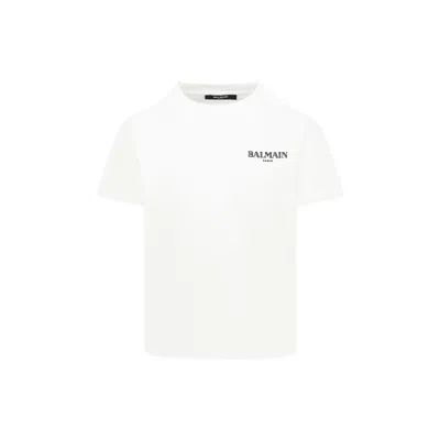 Balmain White T-shirt For Kids With Logo