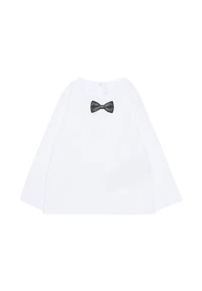 Balmain White T-shirt With Bow-tie For Baby Boy
