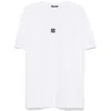 Balmain Logo Embroidered Crewneck T-shirt In White