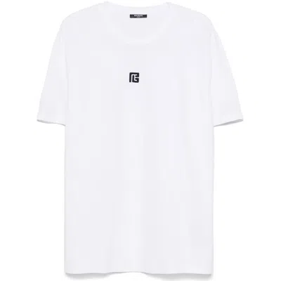 BALMAIN BALMAIN WHITE T-SHIRTS & VESTS - T-SHIRTS MEN