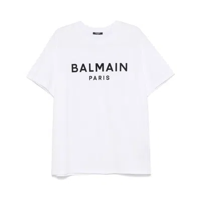 BALMAIN BALMAIN WHITE T-SHIRTS & VESTS - T-SHIRTS MEN