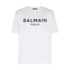 Balmain Printed Cotton T-shirt In White