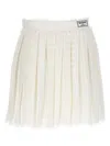 Balmain Tweed High-waisted Pleated Mini Skirt In White