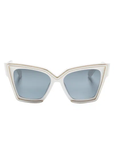Balmain White V-grace Cat-eye Sunglasses