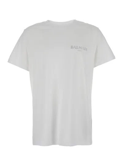Balmain Vintage Gel-logo T-shirt In White
