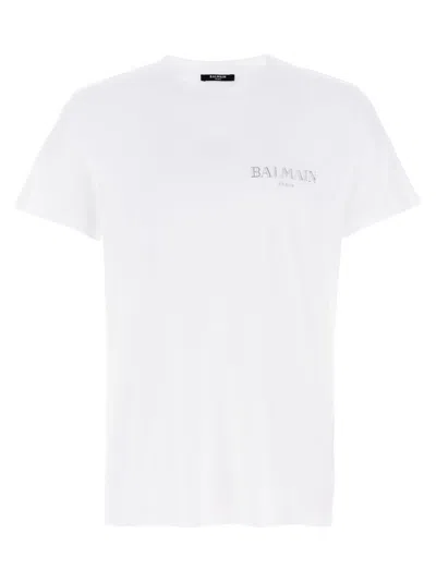 Balmain Vintage Gel-logo T-shirt In White