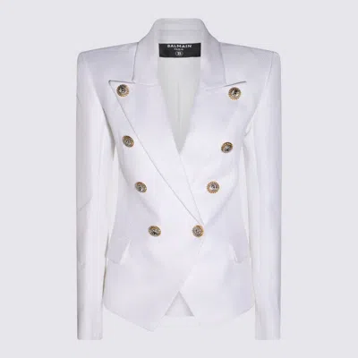 BALMAIN WHITE VISCOSE BLAZER