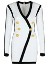 Balmain Viscose Blend Dress Contrast Trim