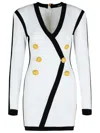 Balmain Viscose Blend Dress Contrast Trim