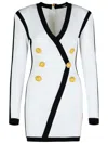 Balmain Viscose Blend Dress Contrast Trim