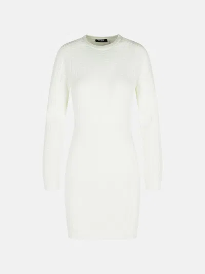 Balmain White Viscose Blend Dress