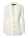 Balmain Single-breasted Crepe Blazer In White