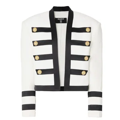 Balmain White Viscose Suits & Blazer