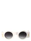 Balmain Wht Acetate Sunglasses In White
