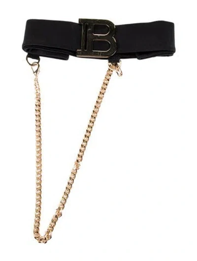 Pre-owned Balmain Wide Belt In Blue