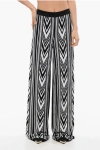 Balmain Wide-fit Pants With Geometric Pattern
