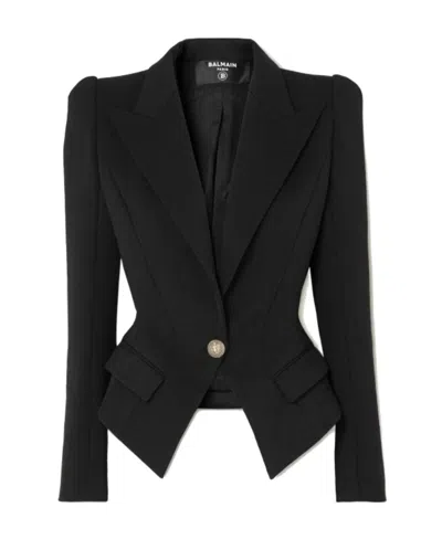 BALMAIN WIDE-LAPEL SLIM-FIT BLAZER