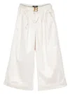 Balmain Wide-leg Corduroy Trousers In White