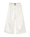 Balmain Wide-leg Corduroy Trousers In White