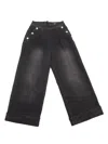 BALMAIN WIDE LEG DENIM PANTS
