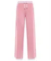 Balmain High-waisted Casual Pants With Elastic Waistband In Pink