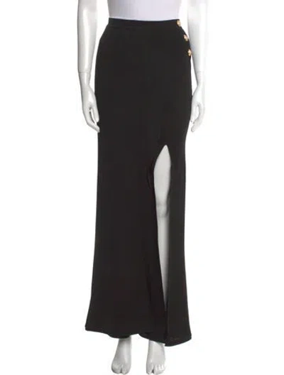 Pre-owned Balmain Wide Leg Pants In Black