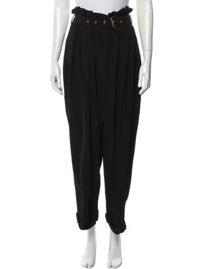 Pre-owned Balmain Wide Leg Pants In Black