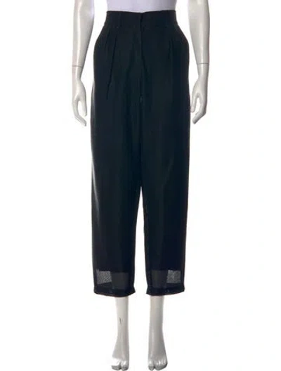 Pre-owned Balmain Wide Leg Pants In Black