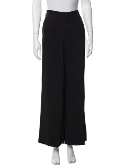 Pre-owned Balmain Wide Leg Pants In Black