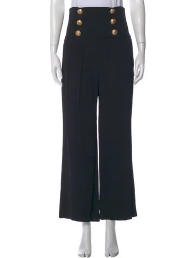 Pre-owned Balmain Wide Leg Pants In Blue