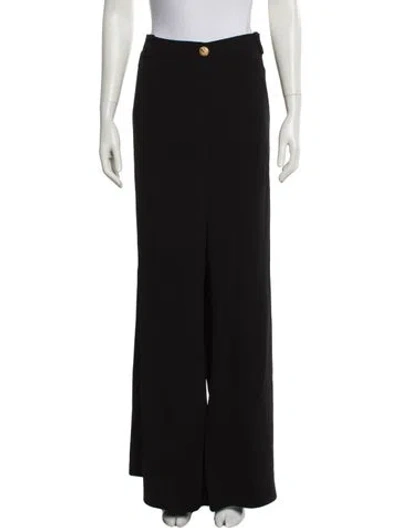 Pre-owned Balmain Wide Leg Pants In Brown