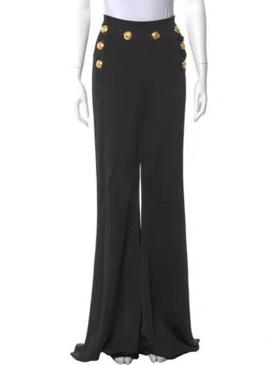 Pre-owned Balmain Wide Leg Pants In Gray