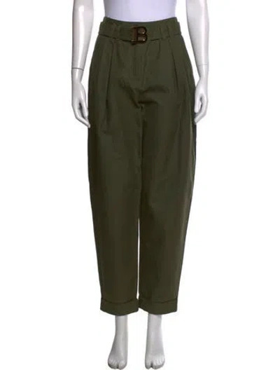 Pre-owned Balmain Wide Leg Pants W/ Tags In Green