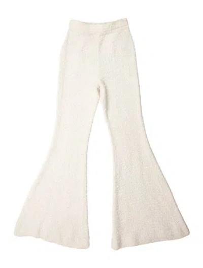 Pre-owned Balmain Wide Leg Pants In White