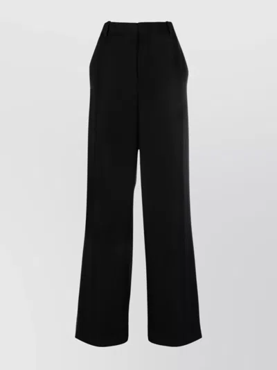 BALMAIN WIDE LEG PLEATED TROUSERS