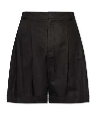 BALMAIN BALMAIN HIGH WAIST PLEATED SHORTS