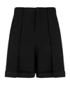Balmain Wool Bermuda Shorts In Black