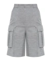 Balmain Wide-leg Shorts In Gray