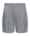 Balmain Houndstooth Elasticated Shorts In Gray